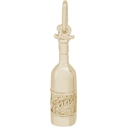 Port Wine Bottle France Charm 14K Gold - 10-8262