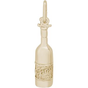 Port Wine Bottle France Charm Gold Plated - 10-8262