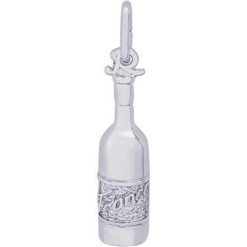 Port Wine Bottle France Charm Silver - 10-8262