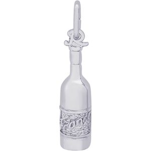 Port Wine Bottle France Charm Silver - 10-8262