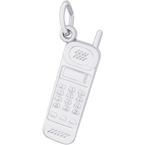 Portable Telephone Charm Silver - 10-7932