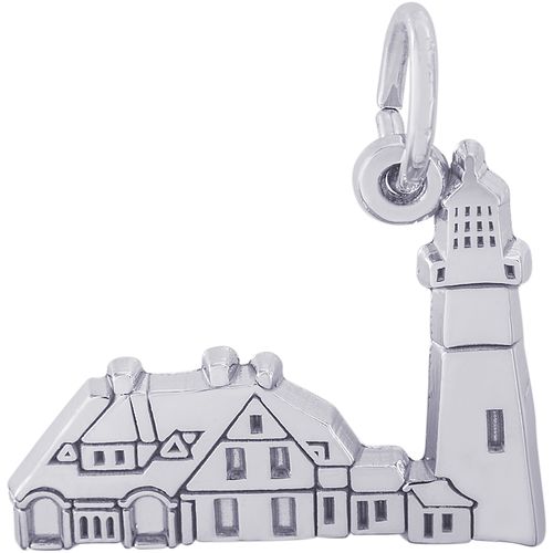 Portland Head Lighthouse Maine charm White Gold - 10-3427