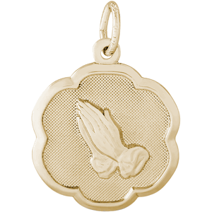 Praying Hands Charm Gold Plated - 10-0959