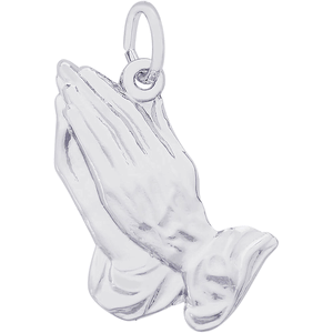 Praying Hands Charm White Gold - 10-0214
