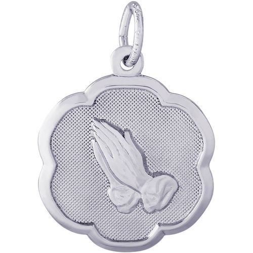 Praying Hands Charm White Gold - 10-0959