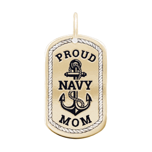 Rembrandt Proud Navy Mom Charm - Gold Plated - 10-1195-0-GP