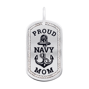 Rembrandt Proud Navy Mom Charm - Silver - 10-1195-0-SS