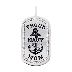 Rembrandt Proud Navy Mom Charm - Silver - 10-1195-0-SS