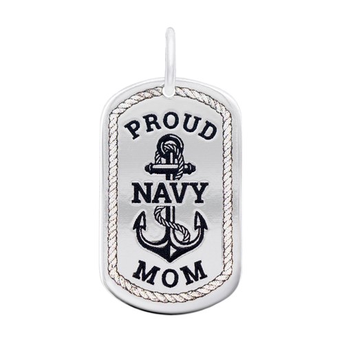 Rembrandt Proud Navy Mom Charm - Silver - 10-1195-0-SS