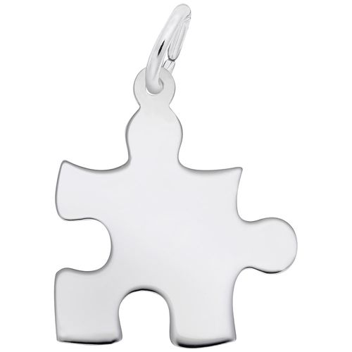 Puzzle Piece Charm White Gold - 10-2479