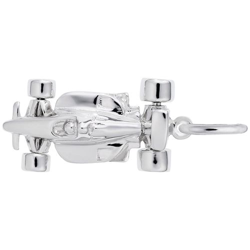 Race Car Charm Silver - 10-6434