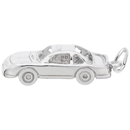 Racecar Charm Silver - 10-2654