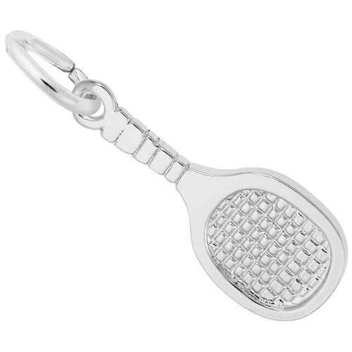 Racquetball Charm White Gold - 10-5132