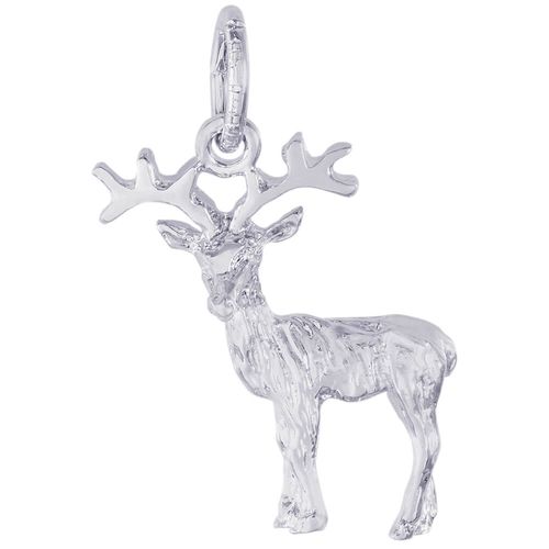 Reindeer Charm White Gold - 10-0163