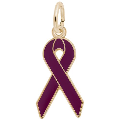 Relay for Life/Purple Ribbon Charm 10K Gold - 10-3801