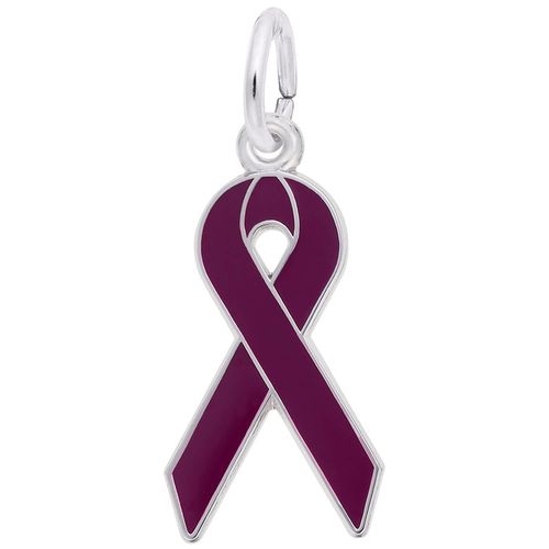 Relay for Life/Purple Ribbon Charm Silver - 10-3801
