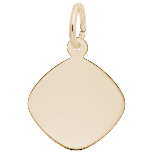Rhombus Disc Charm 10K Gold - 10-4784