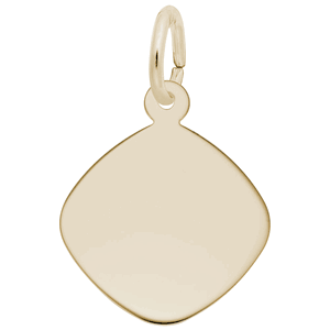 Rhombus Disc Charm 10K Gold - 10-4784