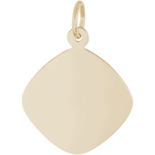Rhombus Disc Charm 14K Gold - 10-4783