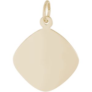 Rhombus Disc Charm 14K Gold - 10-4783