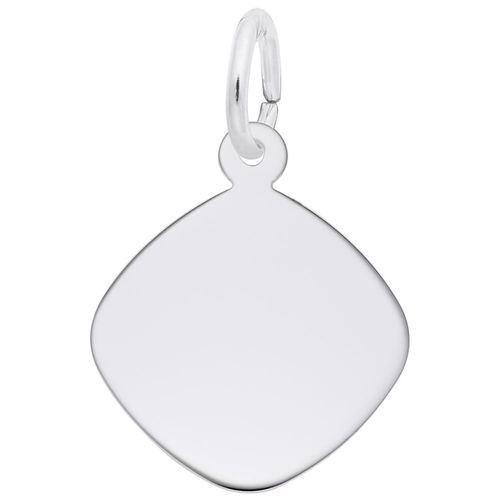 Rhombus Disc Charm Silver - 10-4784