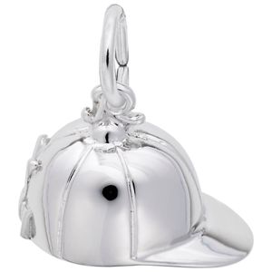Riding Hat Charm-White Gold - 10-8298
