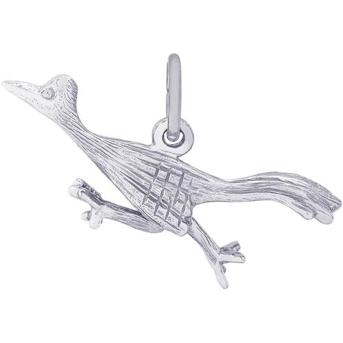 Road Runner Bird Charm White Gold - 10-1585