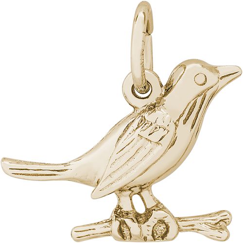 Robin Bird Charm Gold Plated - 10-3420