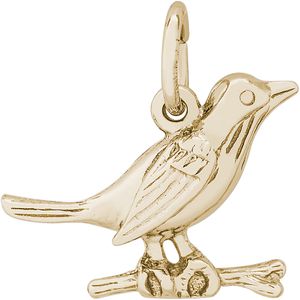 Robin Bird Charm Gold Plated - 10-3420