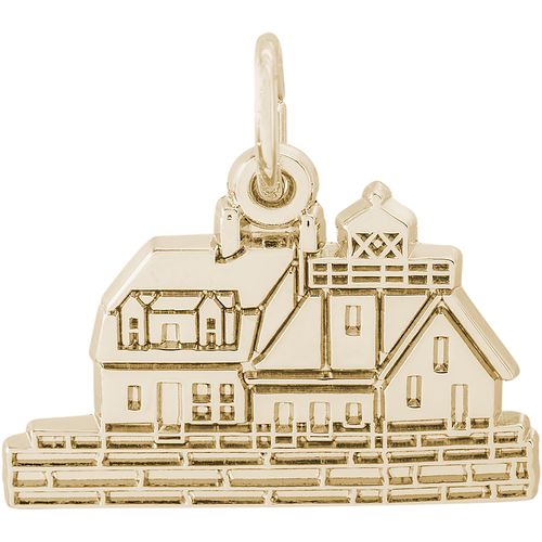 Rockland Me Lighthouse Charm Gold Plated - 10-2652