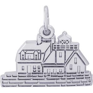 Rockland Me Lighthouse Charm White Gold - 10-2652