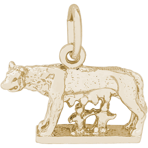 Romulus And Remus Charm 10K Gold - 10-1485