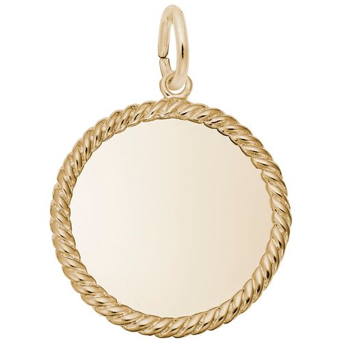 Rope Disc Charm Gold Plated - 10-8179