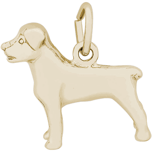 Rottweiler Dog Charm Gold Plated - 10-7780