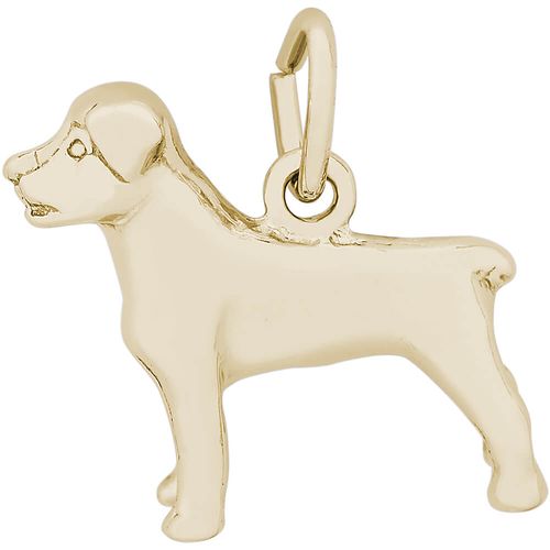 Rottweiler Dog Charm Gold Plated - 10-7780
