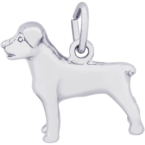 Rottweiler Dog Charm Silver - 10-7780