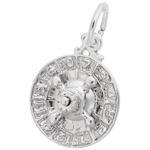 Roulette Wheel Charm Silver - 10-1709