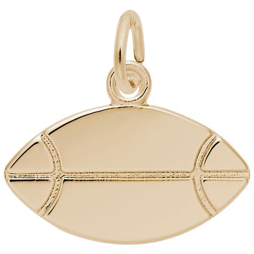 Rugby Ball Charm Gold Plated - 10-6211