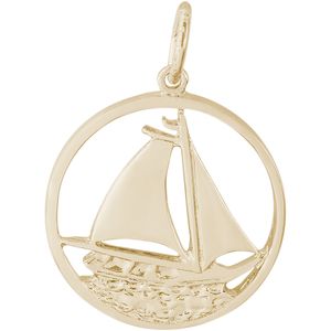 Sailboat Charm 10K Gold - 10-0980