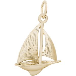 Sailboat Charm 14K Gold - 10-0529-14kg