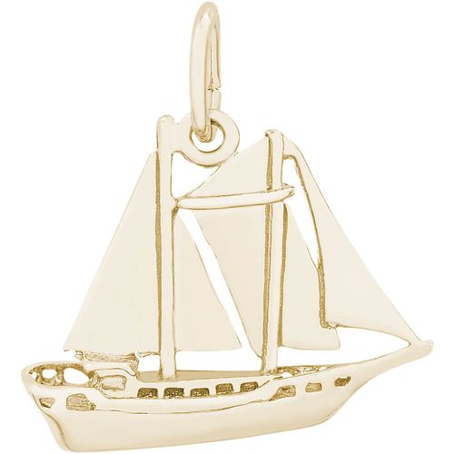 Sailboat Charm Gold Plated - 10-2786