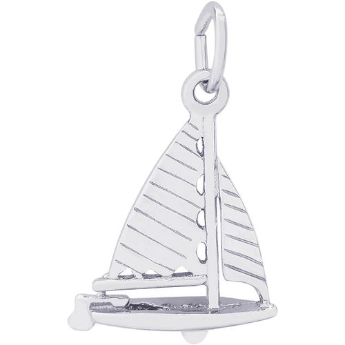 Sailboat Charm White Gold - 10-3067