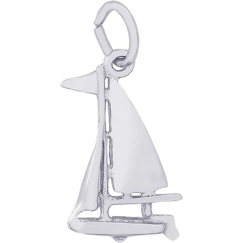 Sailboat Charm White Gold - 10-1365