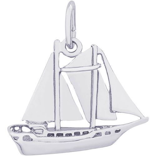 Sailboat Charm White Gold - 10-2786