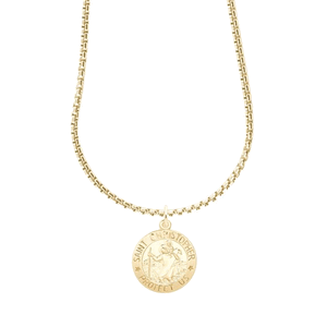 Rembrandt Saint Christopher Necklace Set 14k Gold - 29-8504-04-018-18-14k