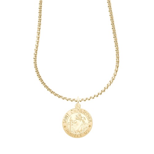 Rembrandt Saint Christopher Necklace Set 14k Gold - 29-8504-04-018-18-14k