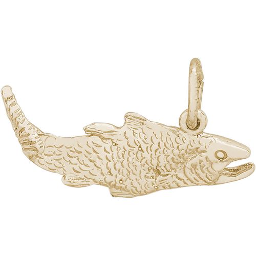 Salmon Fish Charm 10K Gold - 10-4503