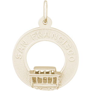 San Francisco Cable Car Charm 10K Gold - 10-6189