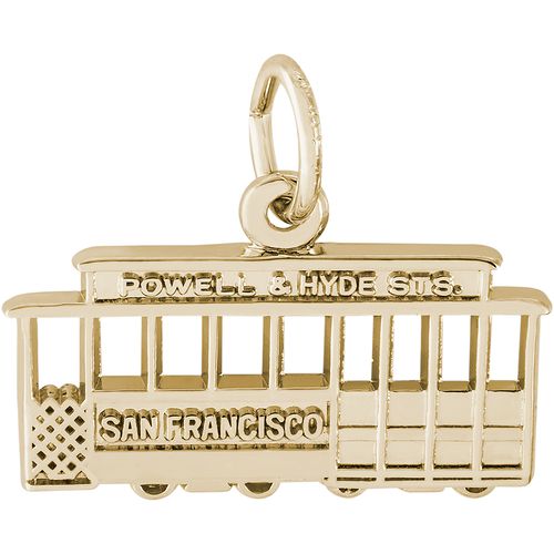 San Francisco Cable Car Charm 10K Gold - 10-3560