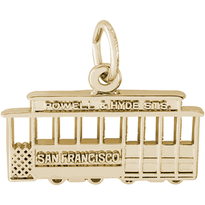 San Francisco Cable Car Charm 14K Gold - 10-3560